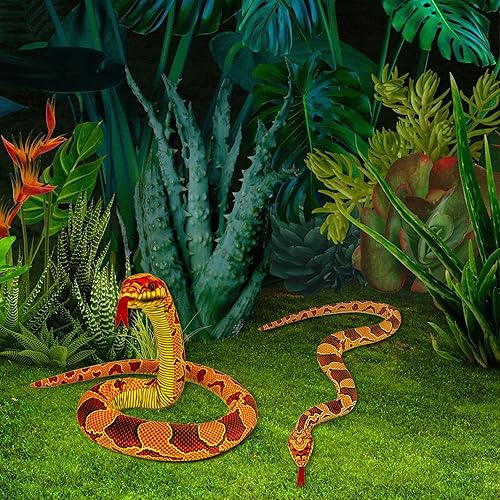 Miniatura 3 de YOHAKI Juguete de peluche de serpiente, 59 pulgadas, grande, lavable, gigante, de simulación, suave y lindo, regalo para niños y niñas, regalo de