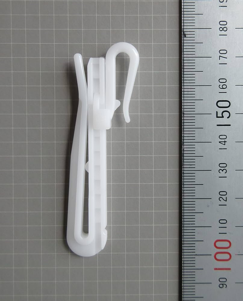 確認画面　カーテンフック　大2個　中8個　小15個 カーテンフック Aタイプ 20個(10個入×2) 大 芯地巾 75mm (メール