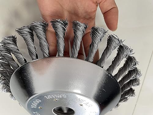 Miniatura 5 de Kit de cuchillas de acero irrompibles de 8 pulgadas, kit de cepillo de alambre para malezas, con kit adaptador de cuchilla para desbrozadoras