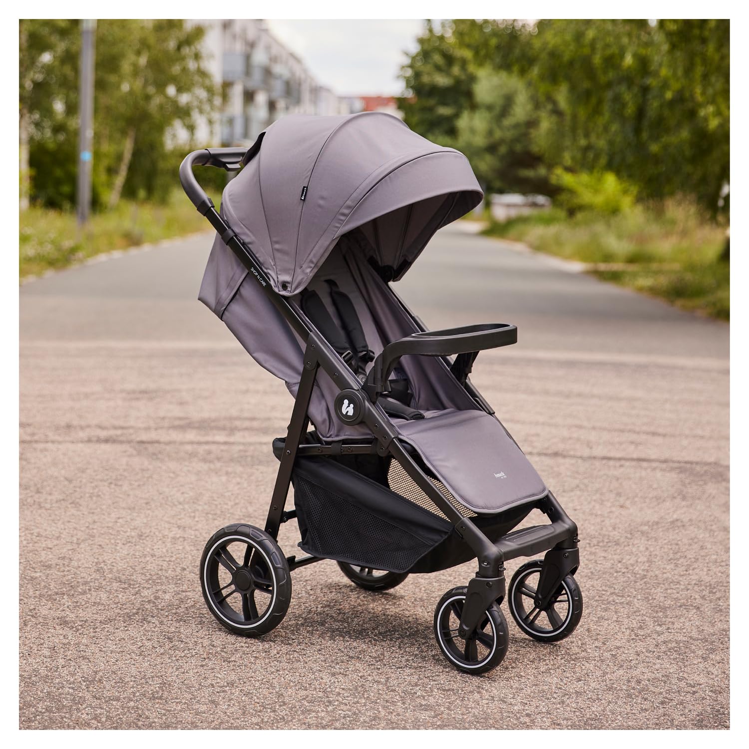 Hauck Shop N Care Travel Set Olive 2in1 Kombikinderwagen ab Geburt bis 22 kg mit i-Size Babyschale Buggy Liegefunktion UPF 50+