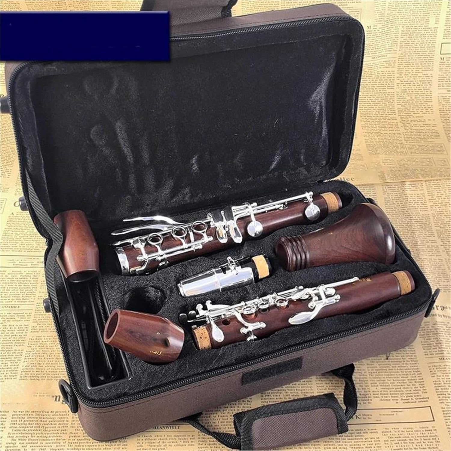 Bb Key Rosewood Clarinet Silver Plated 18 Keys Professional Clarinet