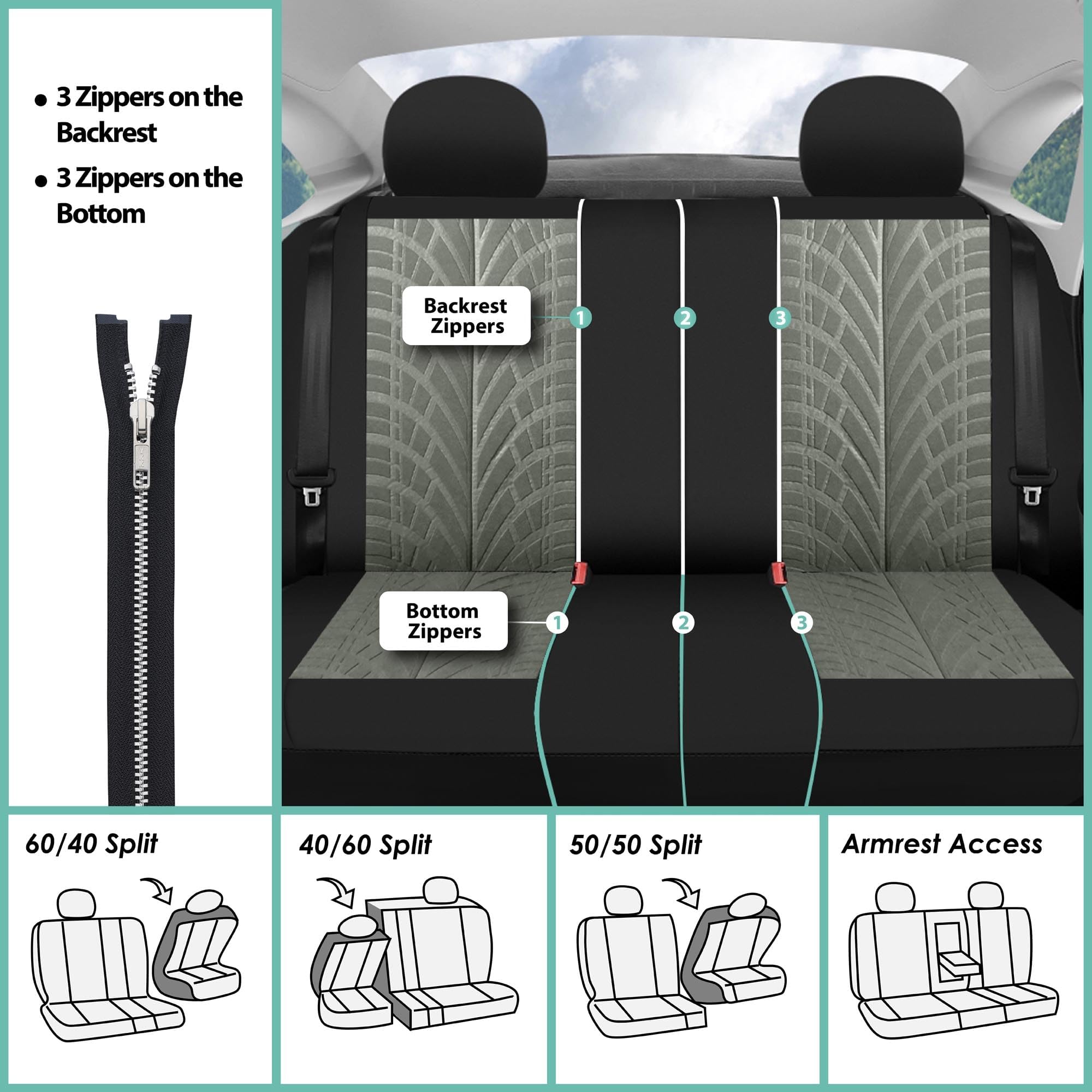 Housse de Siege Voiture pour Renault Megane E Tech 2022+, Housse de Siège Auto Avant et Arrière 4 Saisons, Couvre-Siège Voiture Respirant Imperméable, B-Grey