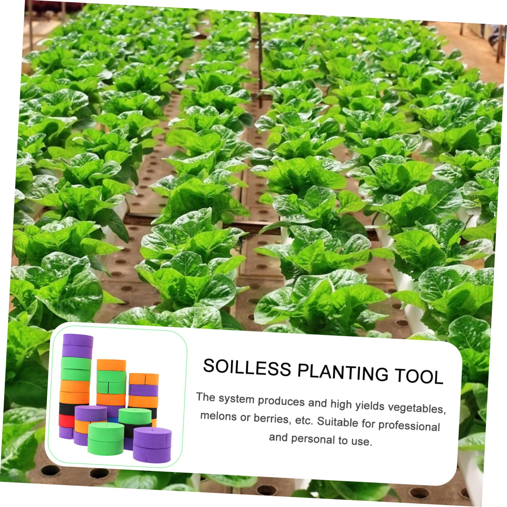 Esponja Hidropónica Eva para Cultivo de Hortalizas 50piezas | Bloques Nutritivos, Apta Mayoría de Semillas, Uso en Base de Plantación y Jardinería de Vegetales Color Aleatorio
