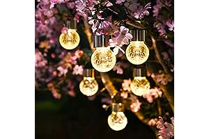 SOLPEX Hanging Solar Lights: Illuminate Your Outdoors with Enchanting Cracked Glass Balls