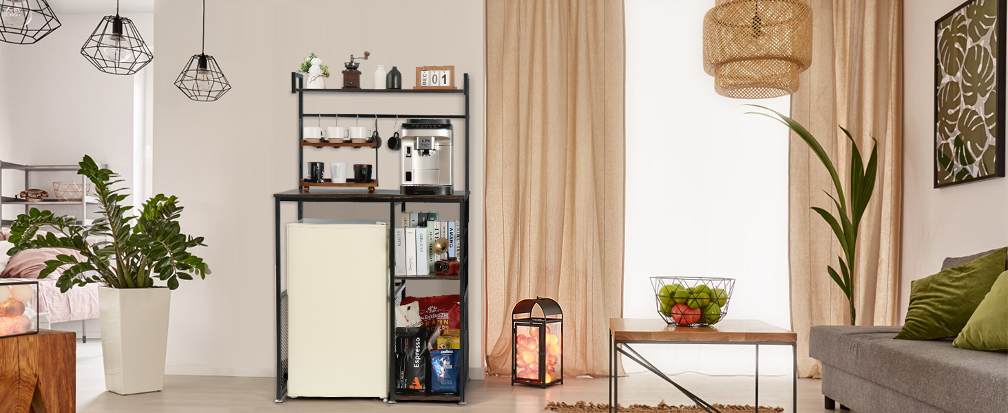 Amazon.com: LUCKUP Mini Fridge Cabinet Microwave Stand with Shelf