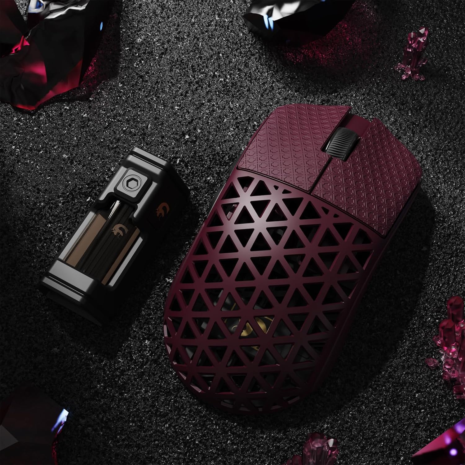 MAMBASNAKE M5 Ultra カーボンファイバー製無線ゲーミングマウス 超