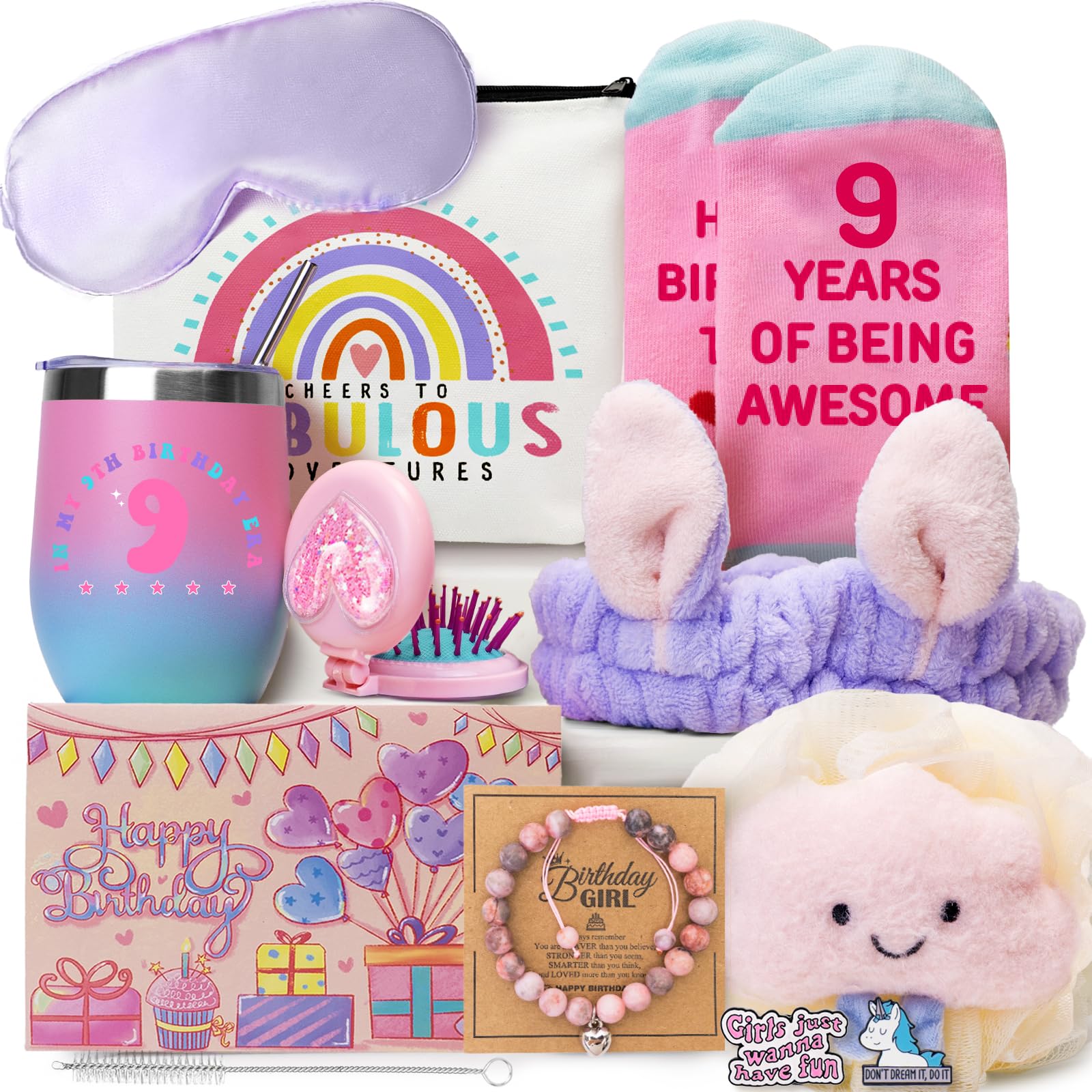 WULAIHO Gifts for 9 Year Olds Girls, 9 Year Old Gifts for Girls, Presents for a 9th Birthday Girl Gift for Her, Daughter, Sister, Niece, Granddaughter, Best 9th Birthday Gift for Teen Girl