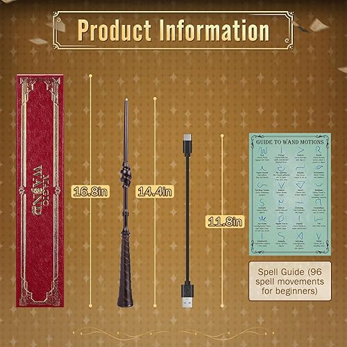 Miniatura 3 de ShinySong Varita de mago recargable con iluminación degradada, varita mágica iluminadora para niños, fiesta de Navidad, cosplay, hélice