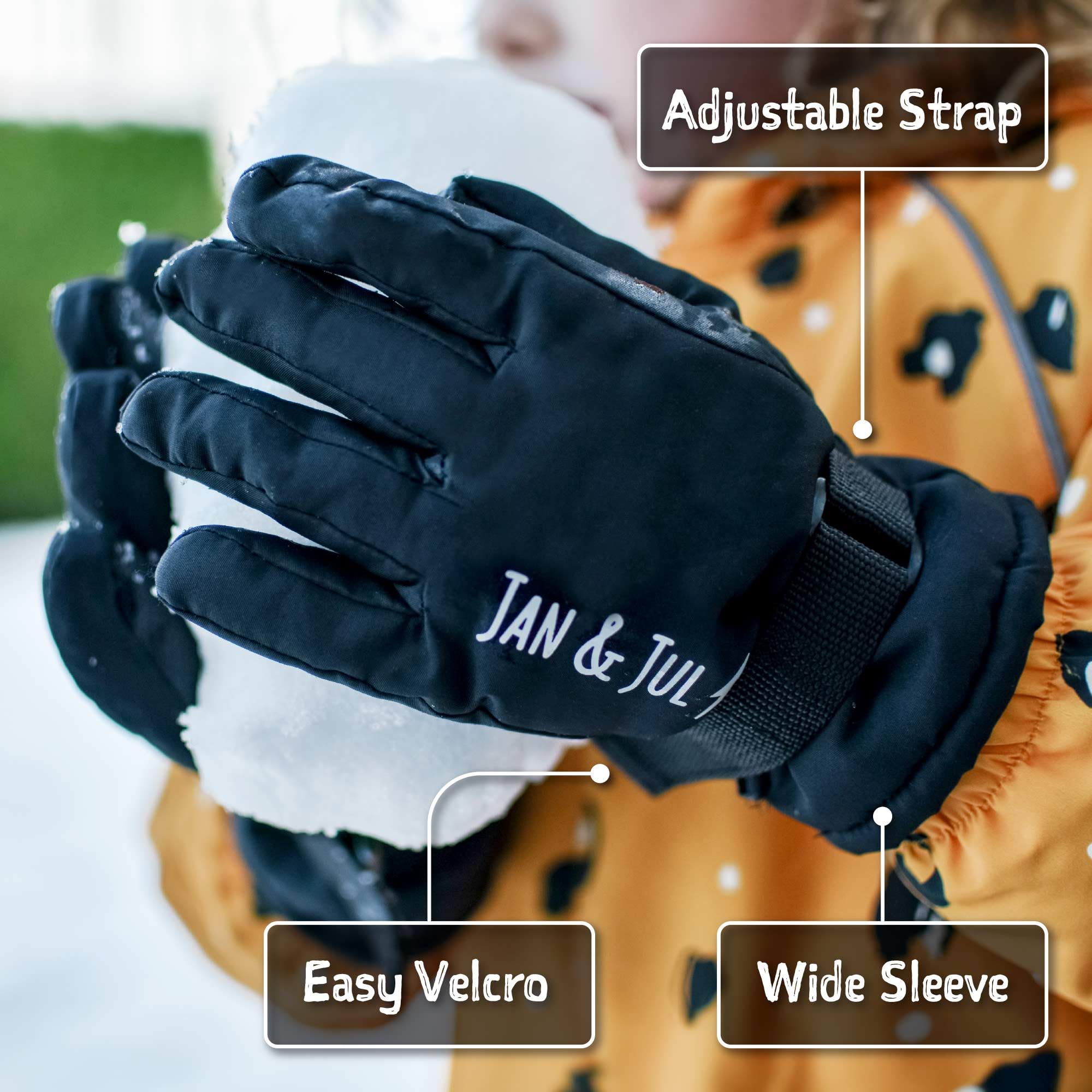 JAN & JUL Toasty-Dry Waterproof Snow Gloves for Boys and Girls (Heather Grey, Size L: 6-8Y)