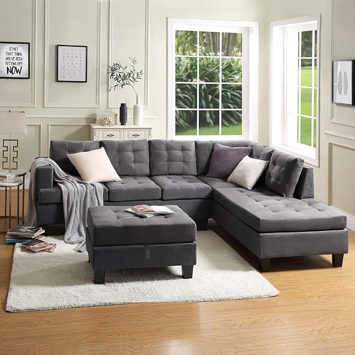 Buy DKLGG Sectional Sofa Modern L Shape Sleeper Couches with Storage