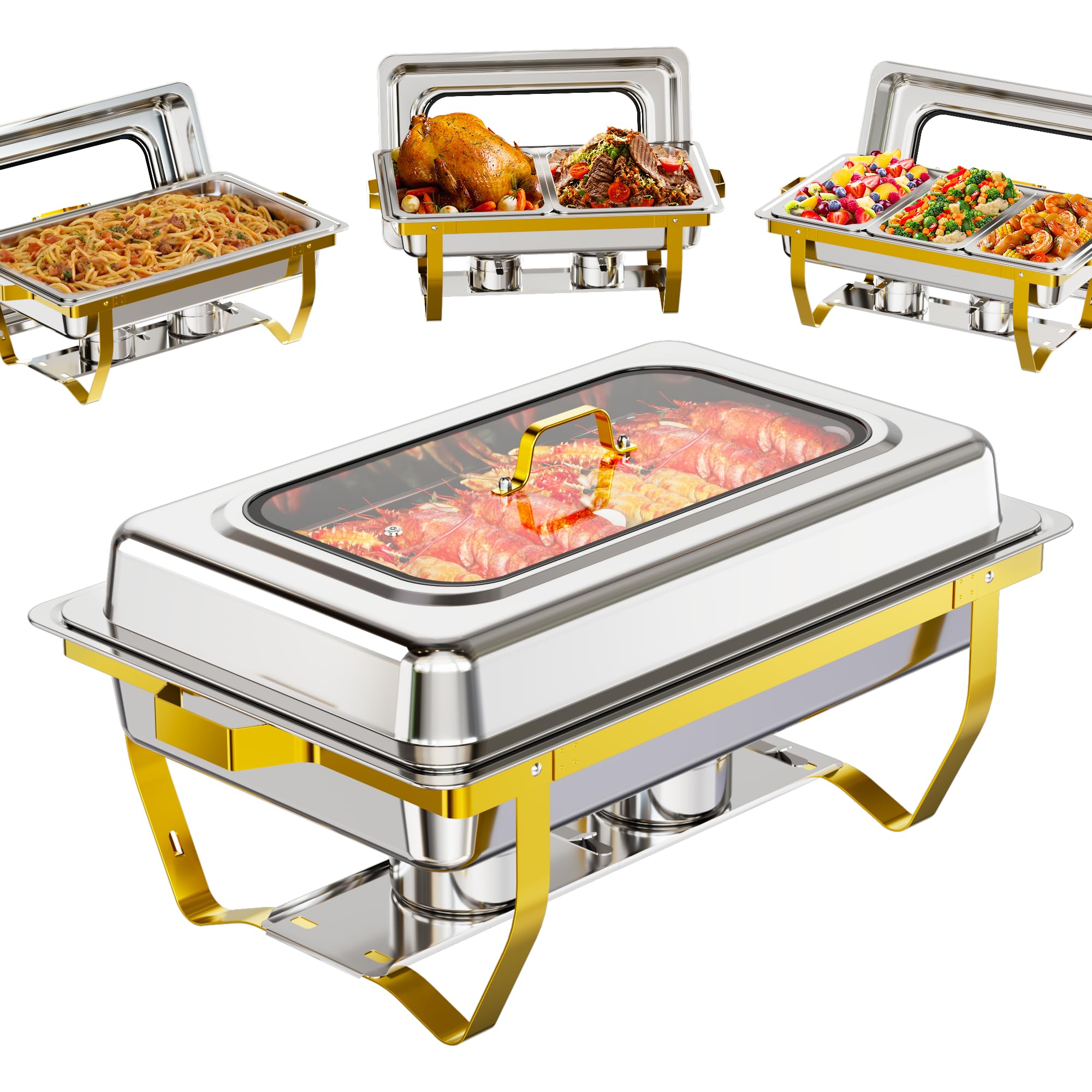 Photo 1 of IMXSUMDA 9.5QT Chafing Dishes for Buffet (4 Pack)