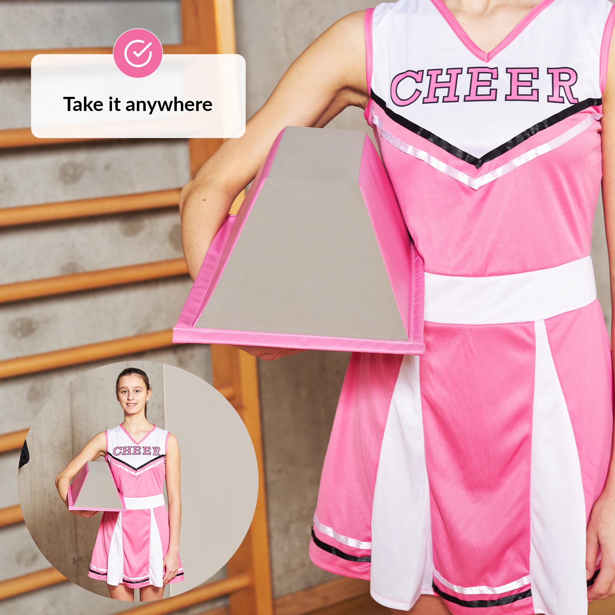 Stunt-Trainer | Tragbarer Cheer-Stunt-Stand | Cheerleading-Balance-Trainer | Vielseitiger Stunt-Stand für Flyers | Gymnastikblock | Ständer