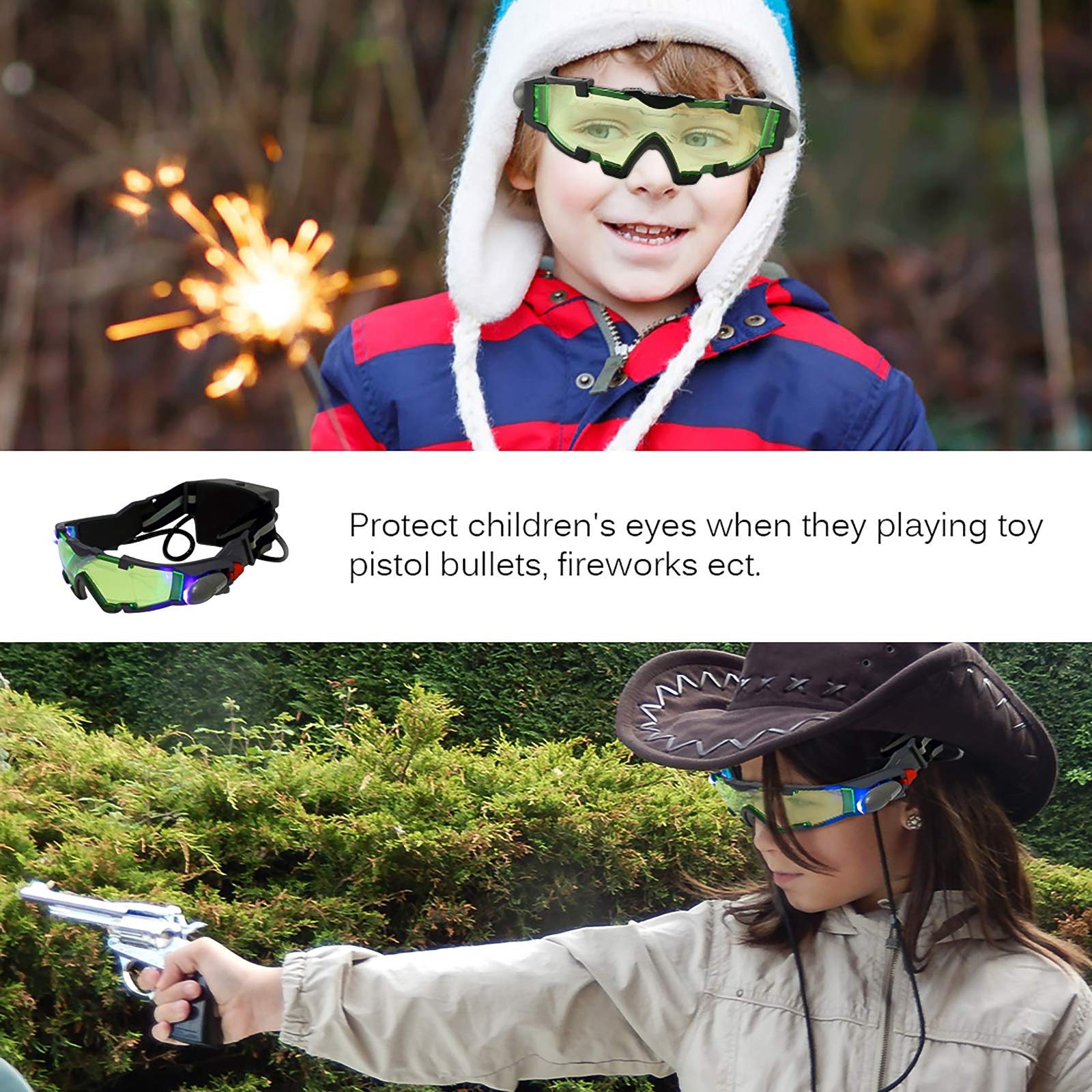 Spy Night Vision Goggles for Kids, Adjustable Spy Gear Night Mission