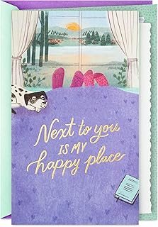 Hallmark Anniversary Card for Husband, Wife, Boyfriend, Girlfriend (Happy Place)