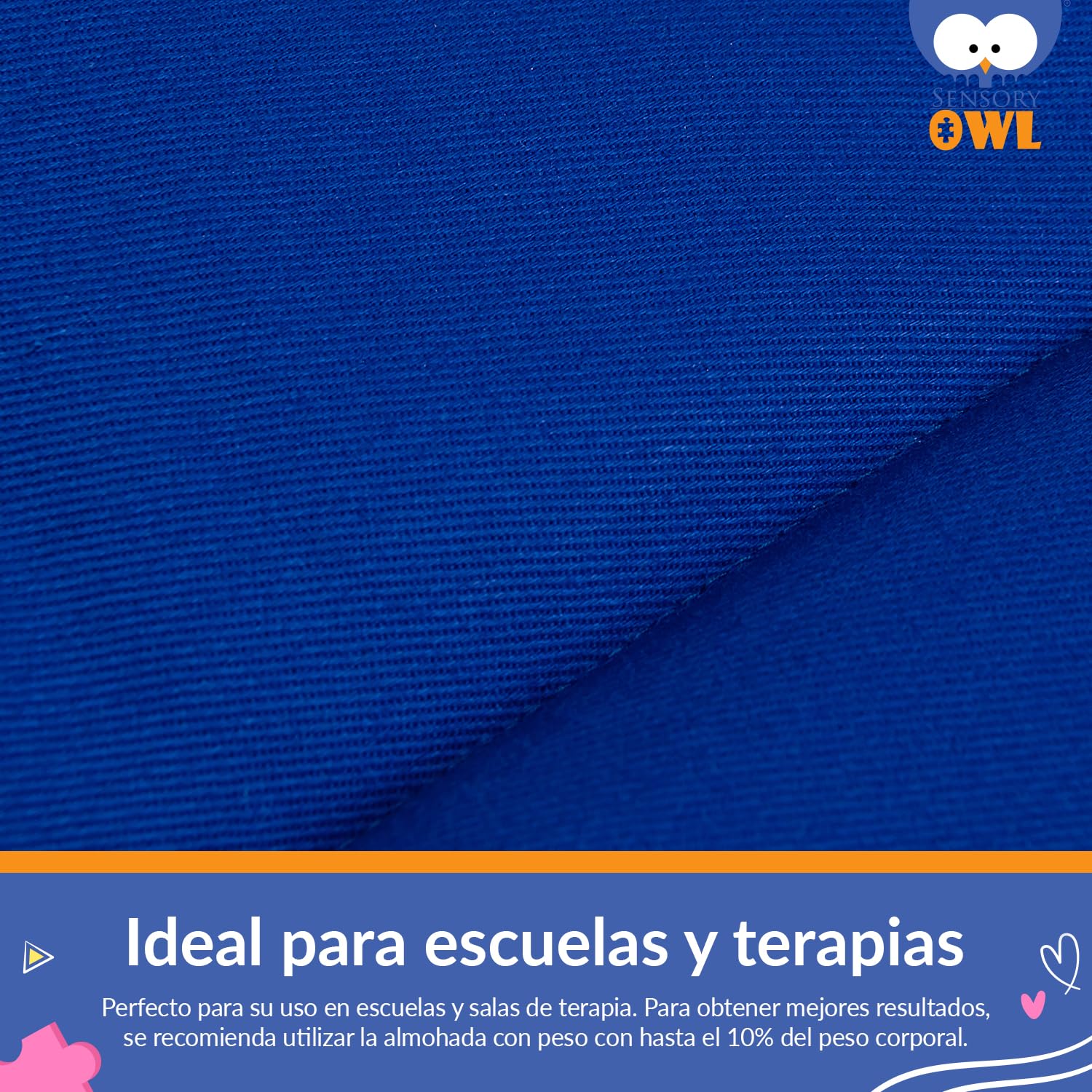 Almohada Pesada Cojin Sensorial De Regazo Terapéutico para Niños Y Adultos Alivio del Estrés Ansiedad 2 kg 2 kg 30 x 40 cm Azul