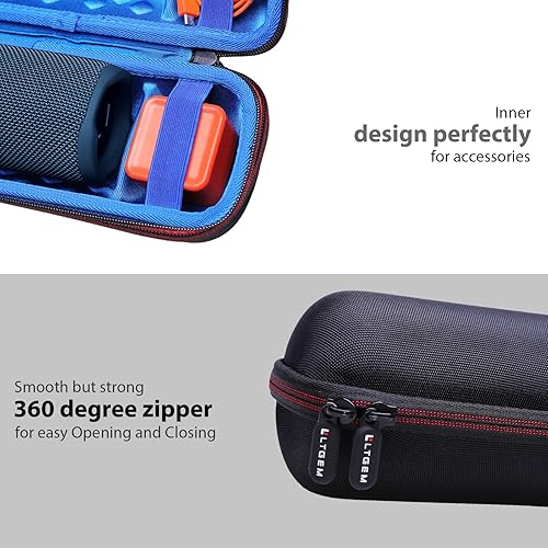 Miniatura 5 de LTGEM EVA Estuche de transporte duro para JBL FLIP 5 Altavoz Bluetooth portátil impermeable - Azul