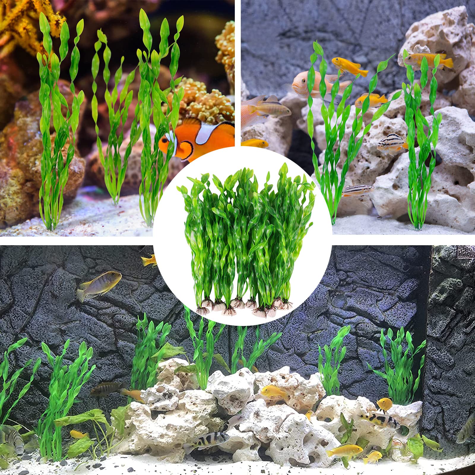10 Pièces Aquarium Plante Aquarium Artificielle décoration
