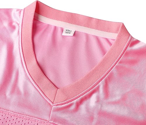 Miniatura 4 de MESOSPERO Camiseta de fútbol americano para jóvenes, camiseta deportiva en blanco para niños