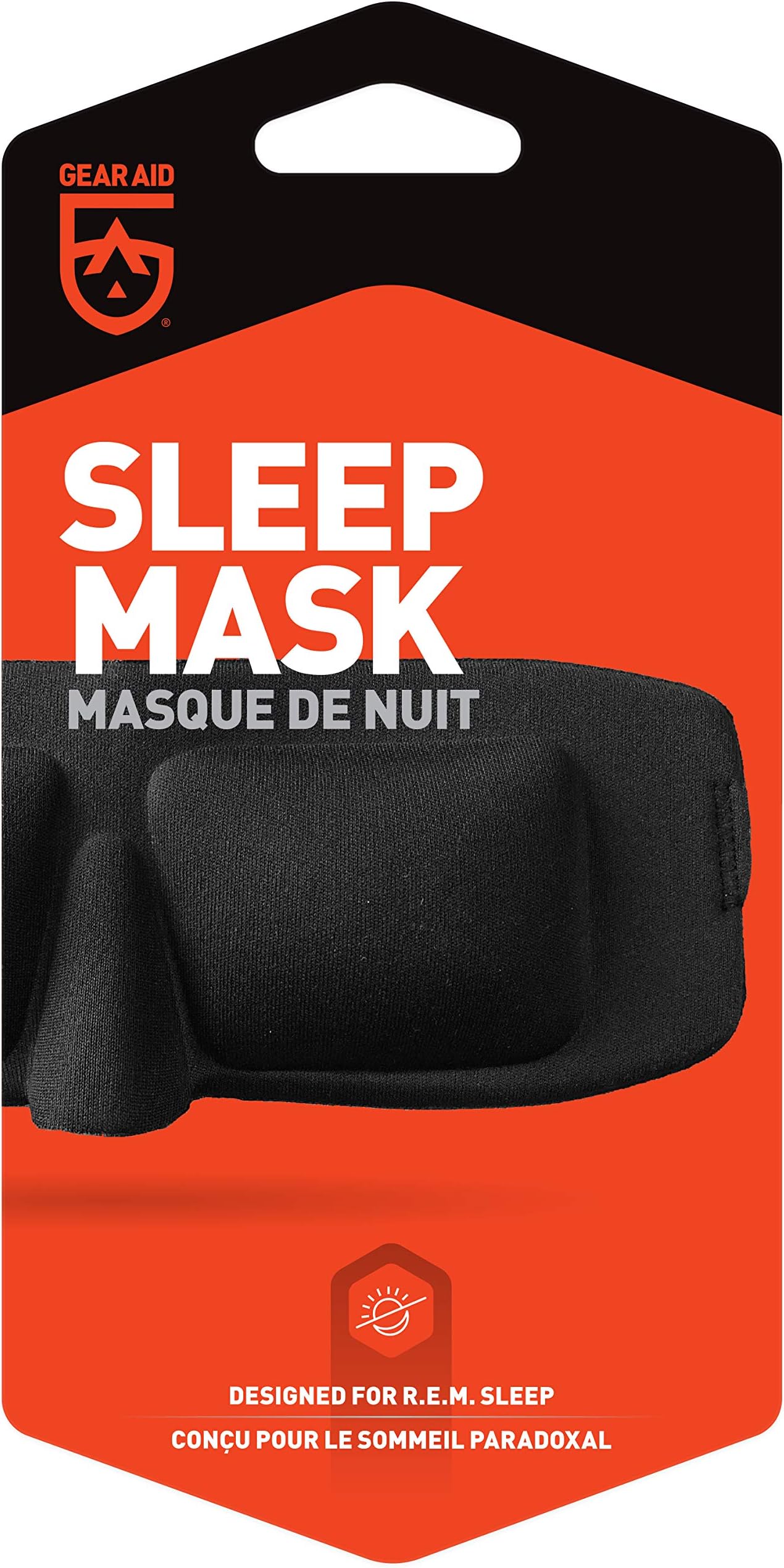GEAR AID Sleep Mask for Deep REM Sleep for Travel and Outdoors, Black