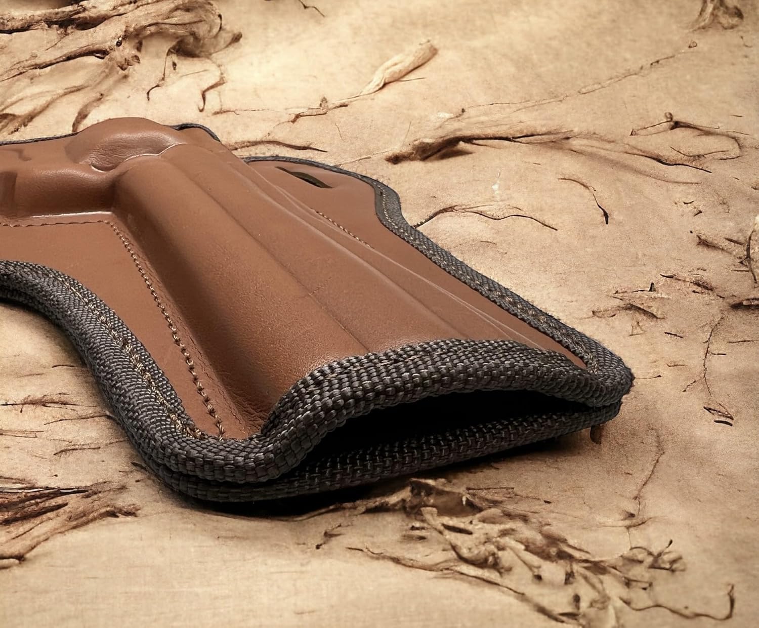 Right Hand Brown Open Top OWB Holster for Taurus Tracker 17, 627, 44, 992, 6.5" Barrels