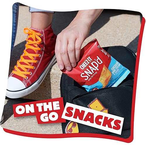 Miniatura 6 de Cheez-It Snap'd - Chips de galletas de queso, patatas finas, aperitivos para el almuerzo, cebolla crema agria cheddar, caja de 9 onzas (12 paquetes)