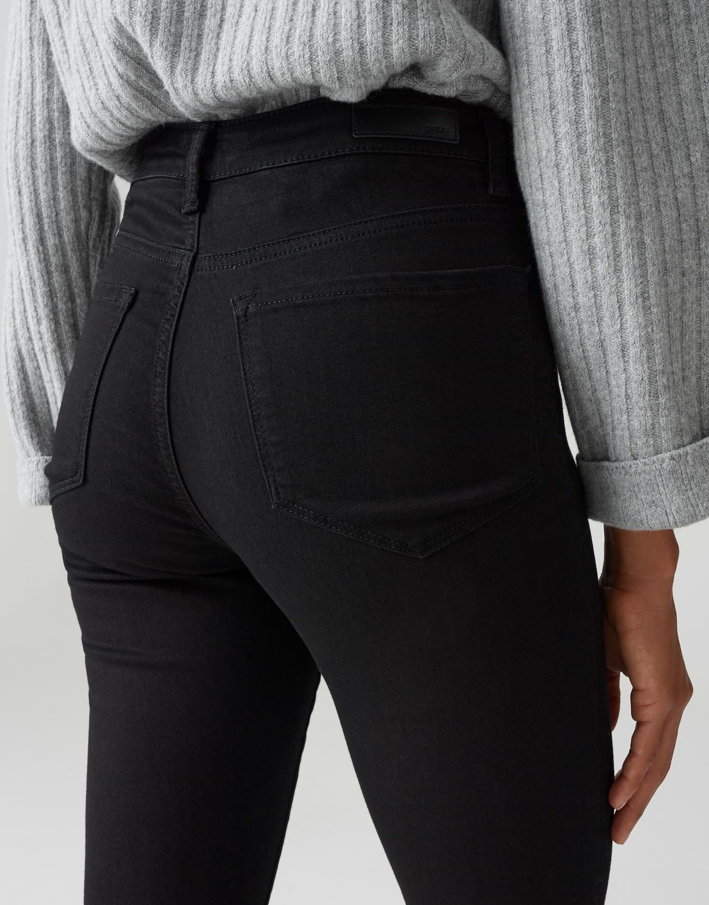 OPUS Damen Skinny | Skinny Jeans ELMA Black Low Rise mit Stretch-Anteil