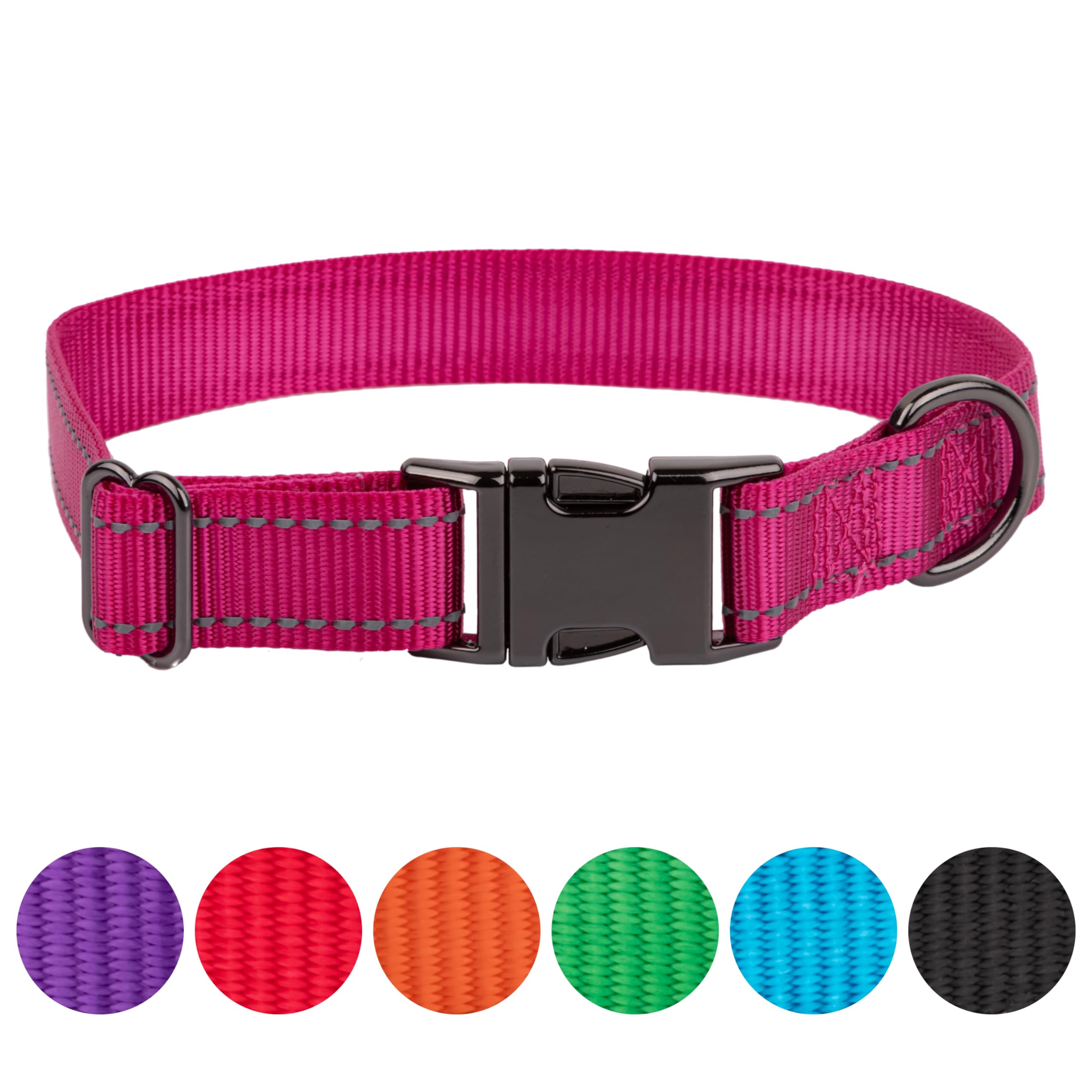 QQPETS Reflektierendes Hundehalsband Leopardenmuster – Für Große Hunde, Nylon, Verstellbar, Mit Schnellverschluss, Weiß