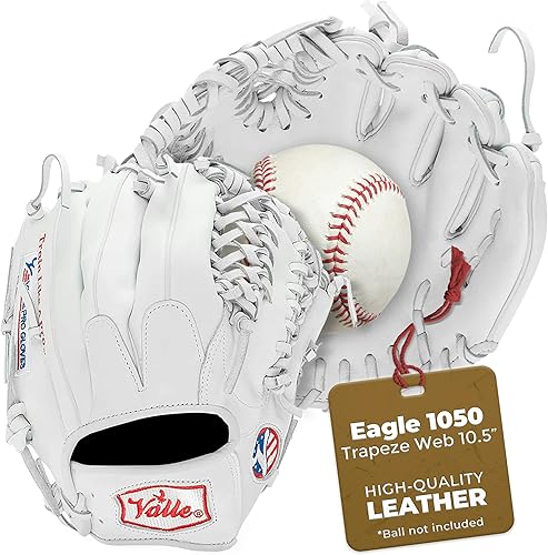 Eagle 1050 Trapeze Web - Guante de entrenamiento de béisbol y sóftbol para lanzamiento de mano izquierda o derecha, guante de cuero Sure Catch para