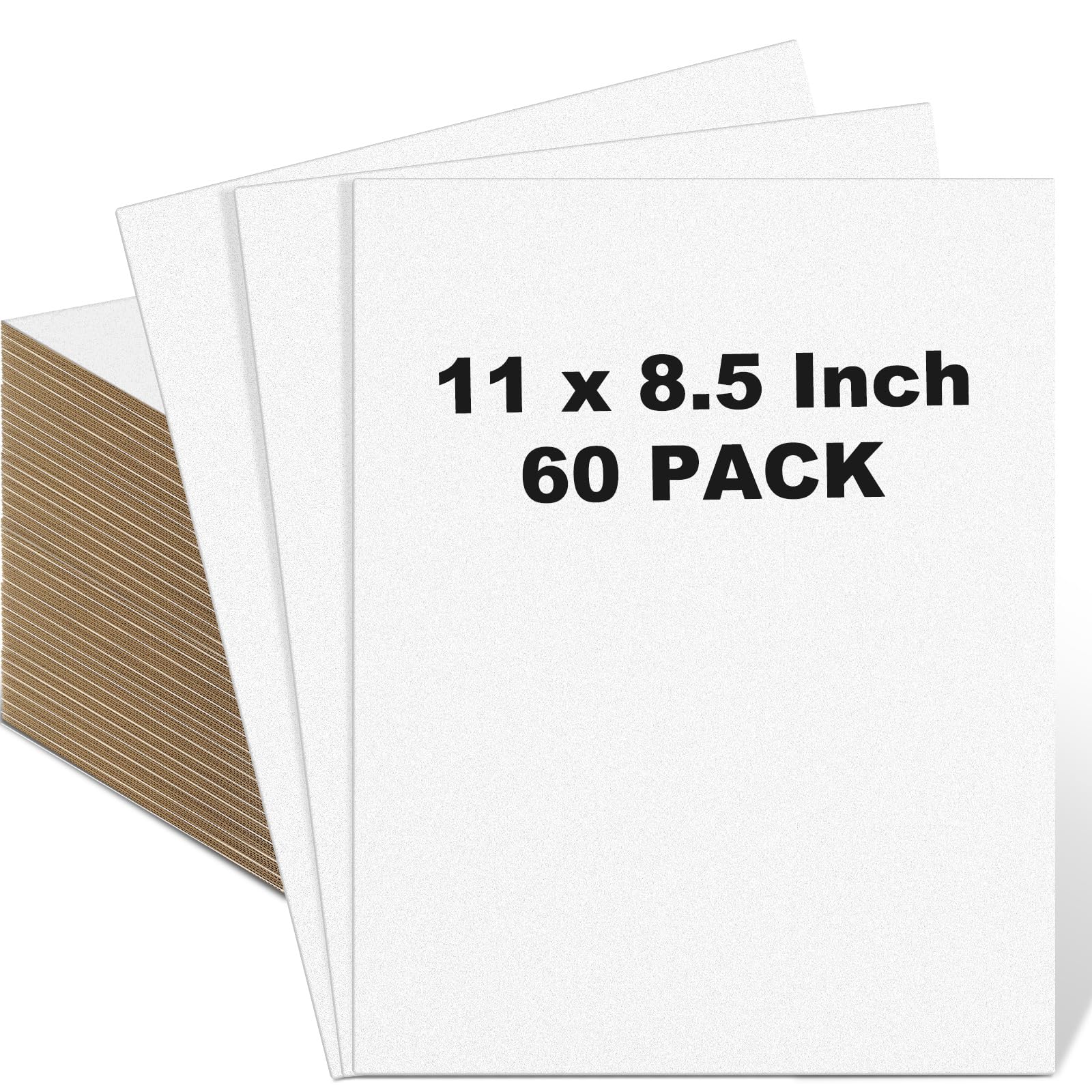 Henoyso 60 Pack 11 X 8.5 Inch White Cardboard Sheets