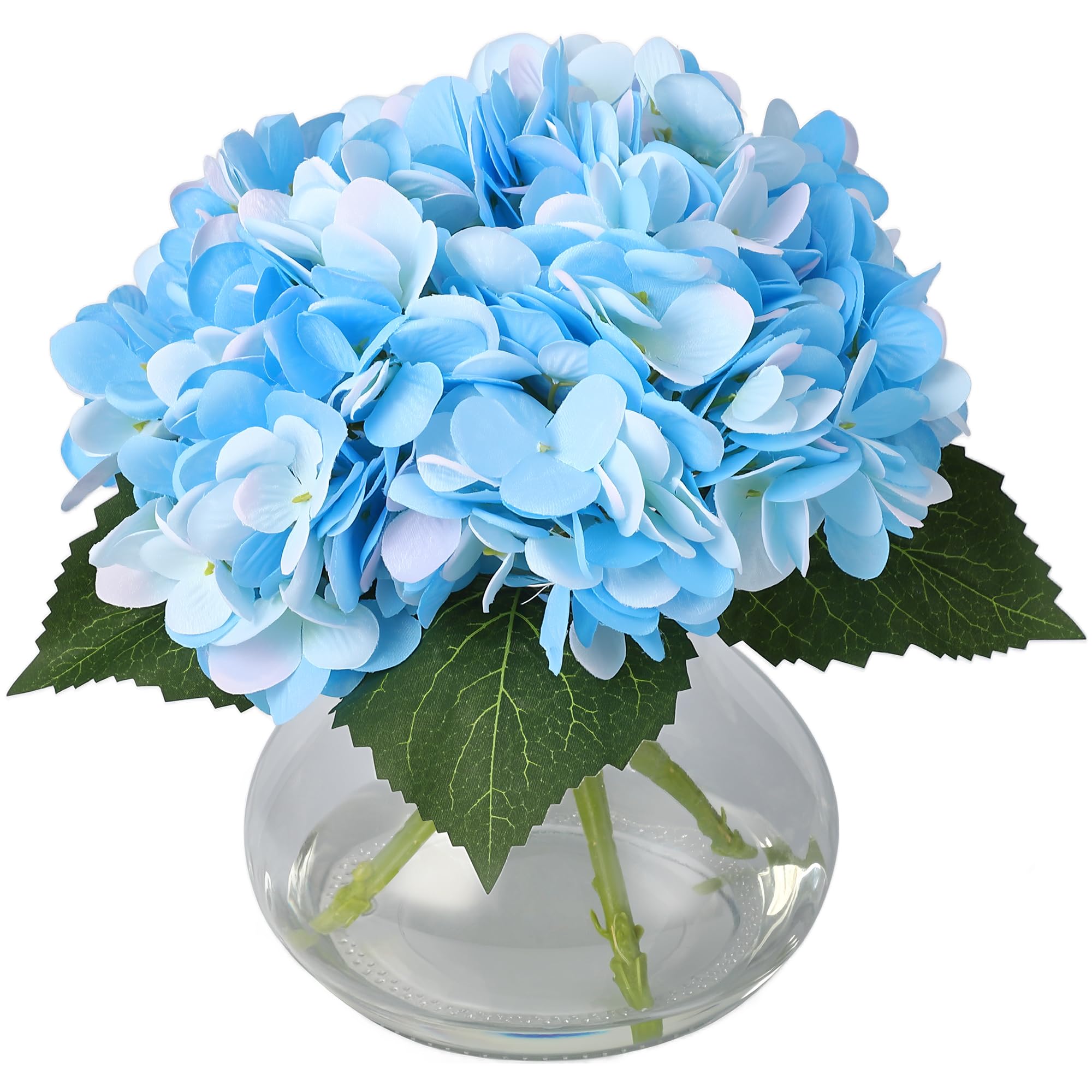 Photo 1 of GarveeHome Artificial Hydrangea Flowers with Vase
