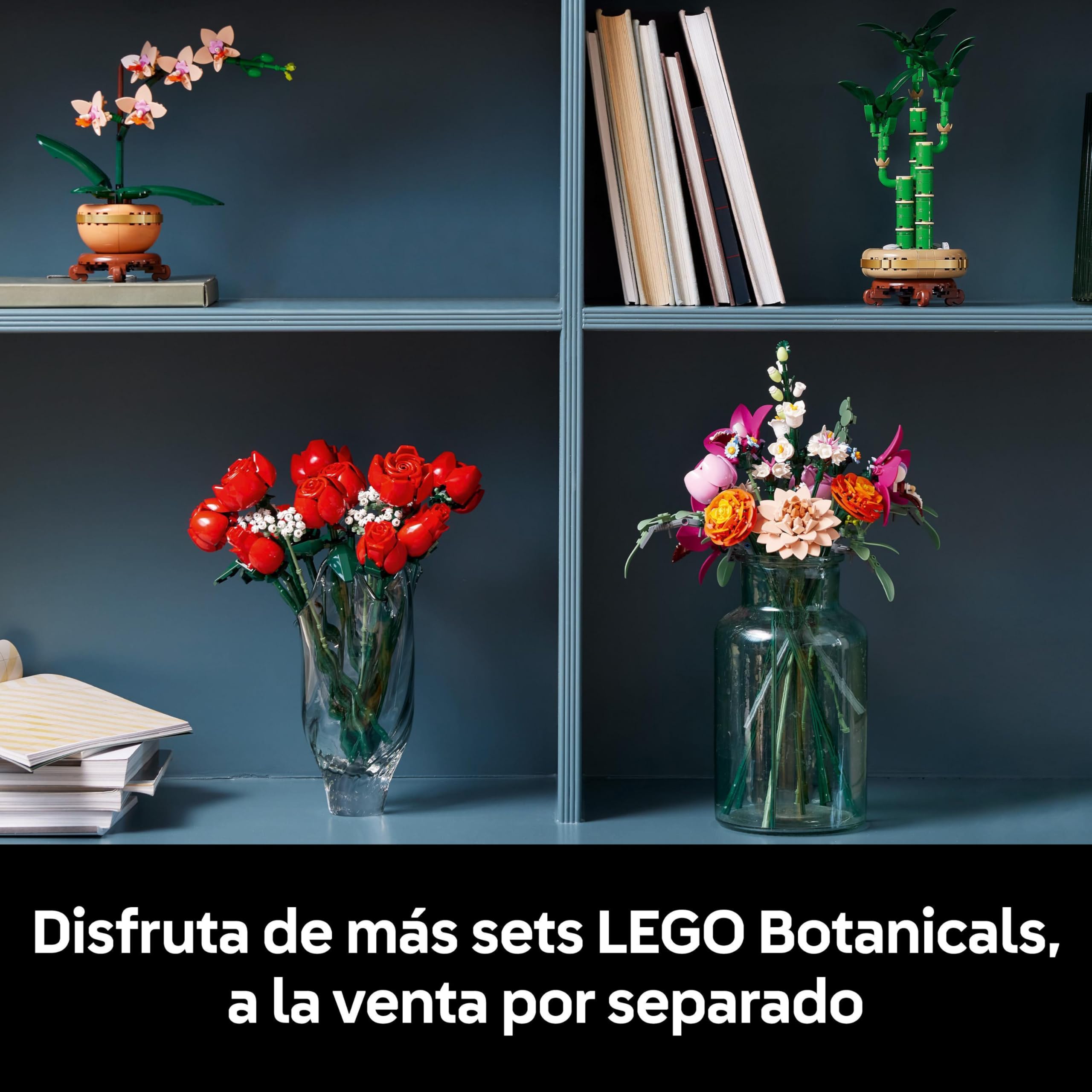 LEGO Botanicals Ramo de Flores Fantasía en Rosa Maqueta para Adultos - Decoración Floral para el Hogar - Margaritas, Eucalipto Artificial y Rosas - Regalo para Mujeres, Hombres y Madres 10342