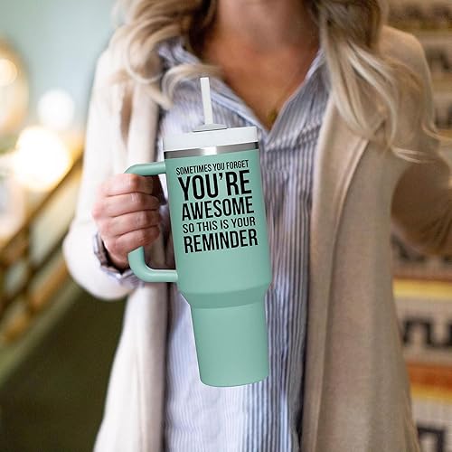 Miniatura 2 de Vaso de 40 onzas con asa, regalos de cumpleaños para mujeres, regalos inspiradores para mamá, esposa, abuela, hermanas, tía, compañeros de trabajo,