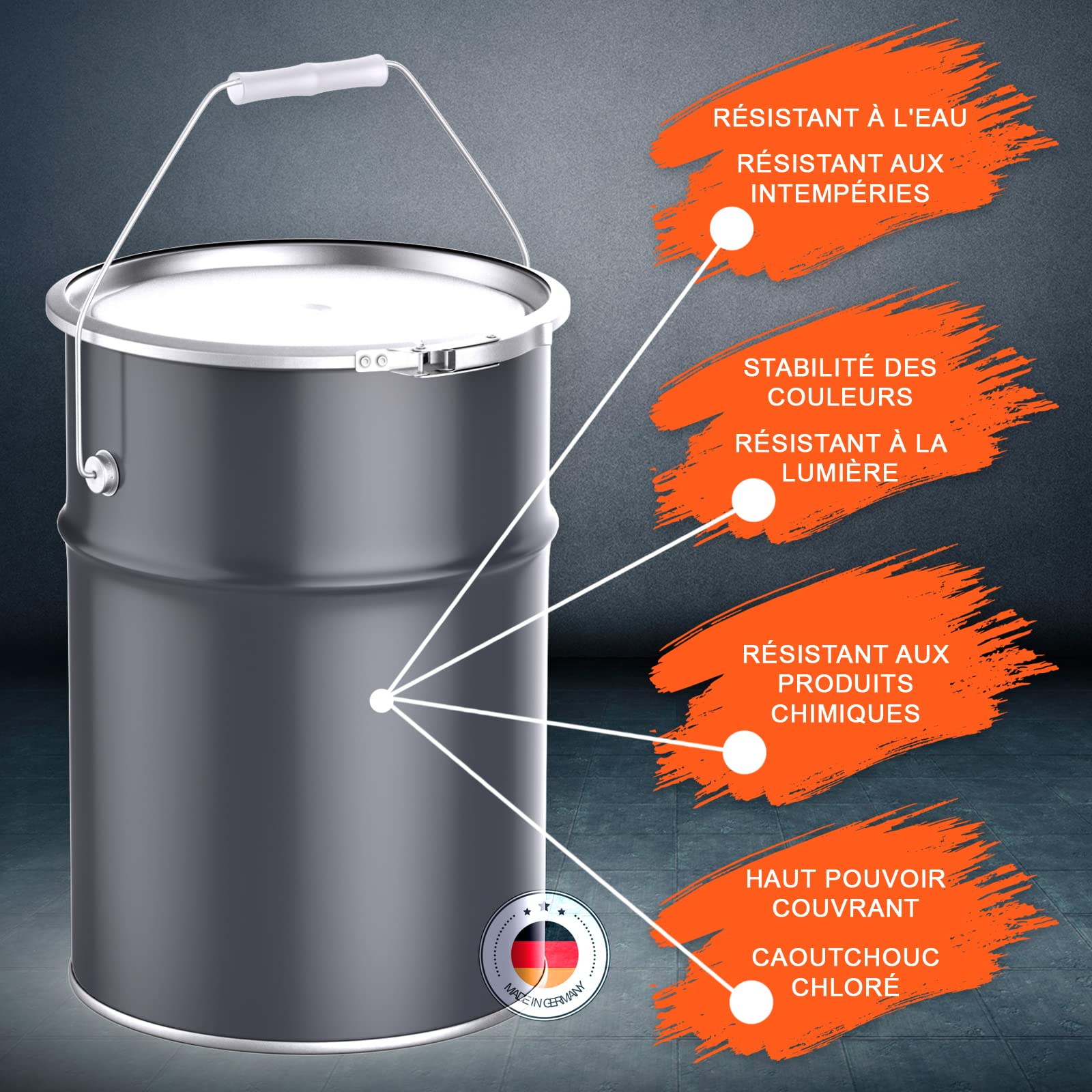BEKATEQ LS-400 Peinture piscine 0,75 litres, Blanc pur I Peinture satinée pour piscine, étang & fontaine en béton, maçonnerie & crépi I Revêtement en caoutchouc chloré imperméable et étanche