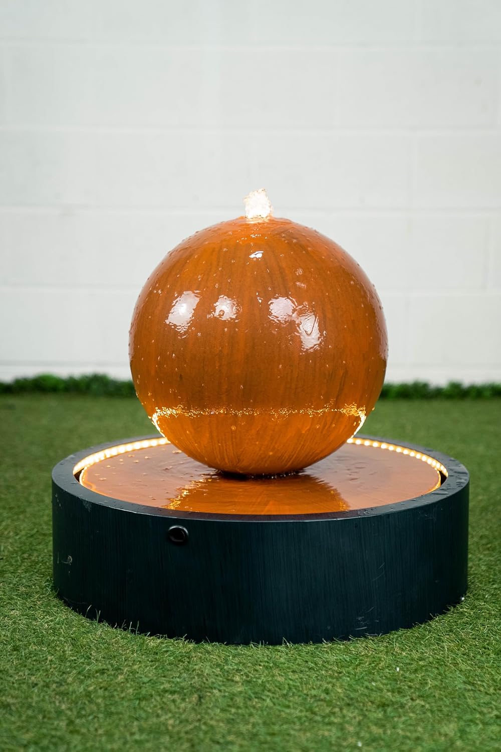 Two-Toned Ball Fountain W/Strip Light LED