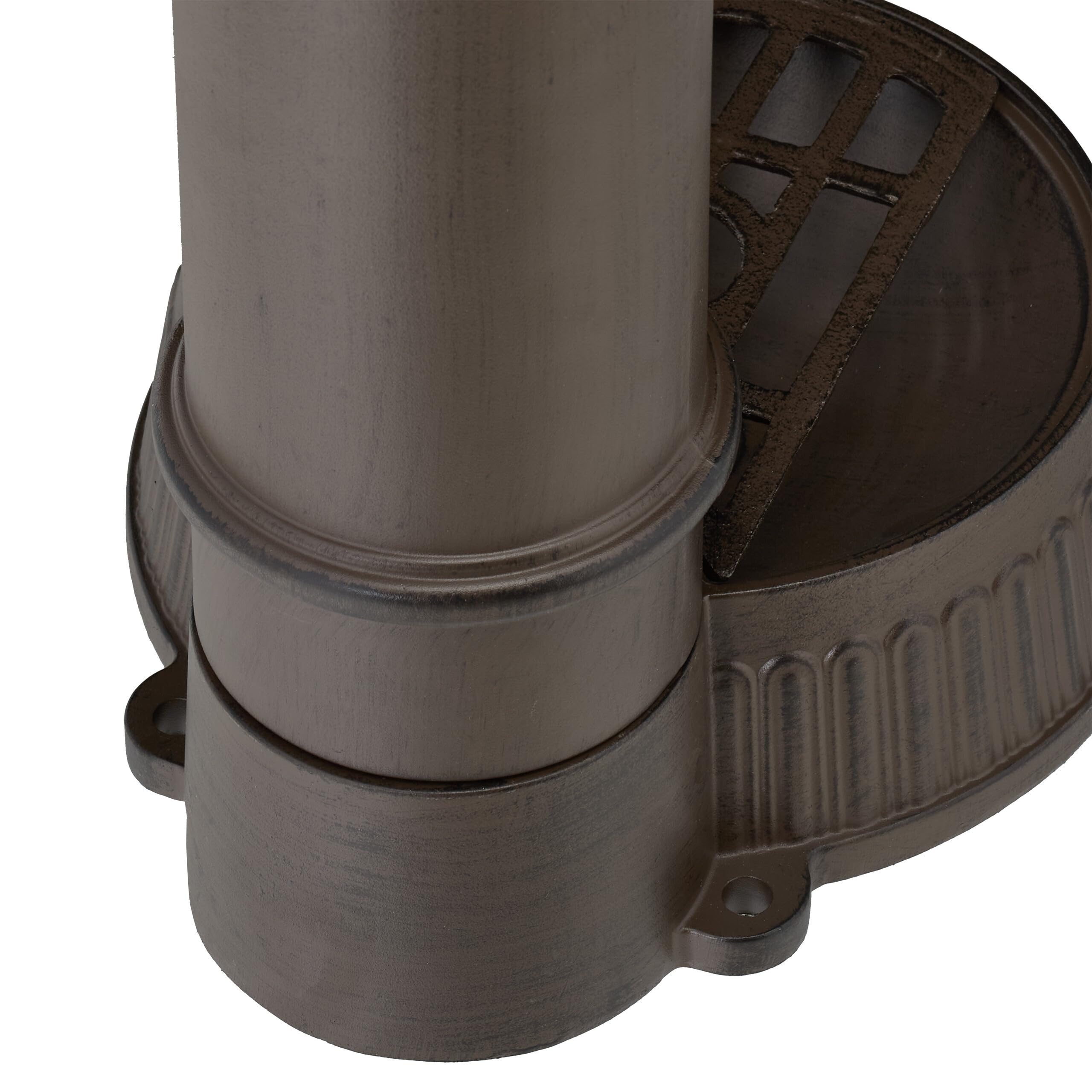 Relaxdays Fontana da Giardino in Stile Antico, Fontanella a Colonna con Rubinetto e Vaschetta, 72x26x31 cm, Marrone