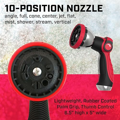 Miniatura 7 de Chapin 5999 Carrete de manguera de jardín retráctil de 65 pies, funda resistente para montaje en pared y montaje en marco giratorio de 180, manguera