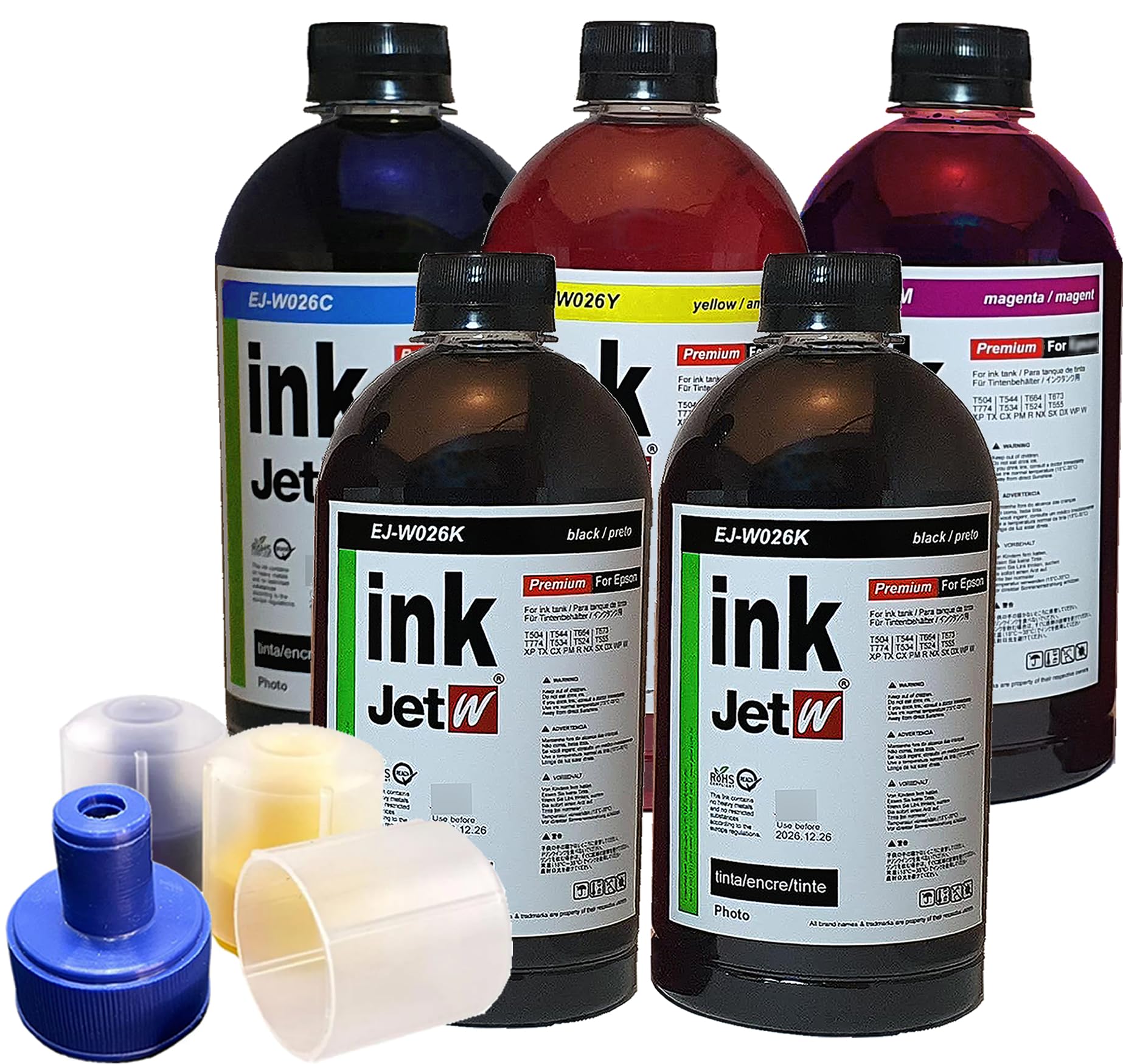 502 High Capacity Refill Ink 5 x 100ml (500ml) Bottle Replacement for Compatible (Not Sublimation) refil T502 ET-4750 ST-3000 ST-2000 ET-15000 ET-4760 ST-4000 ET-2760