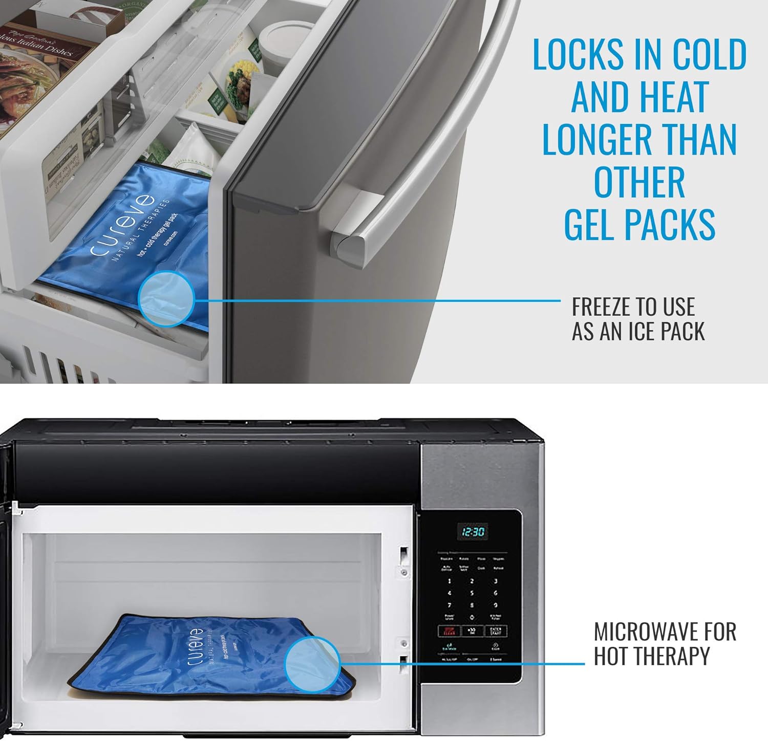 Buy Large Hot and Cold Therapy Gel Pack with Wrap by Cureve (12 x 15