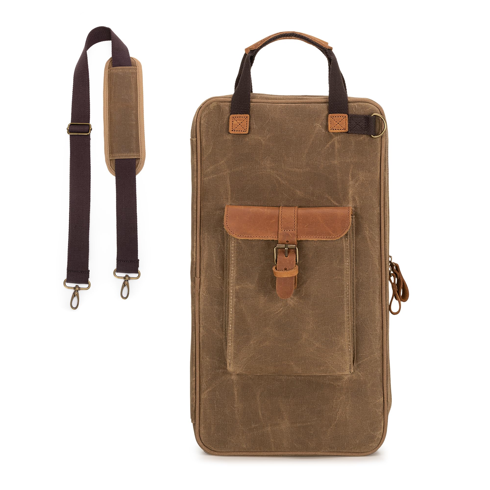 Damero Sac à Couteaux avec 13 Compartiments et 2 Poches Zippées en Filet pour Ustensiles, Malette Couteaux Professionnel avec Poignée et Bandoulière Amovible, Malette Couteaux Professionnel, Sac Seul