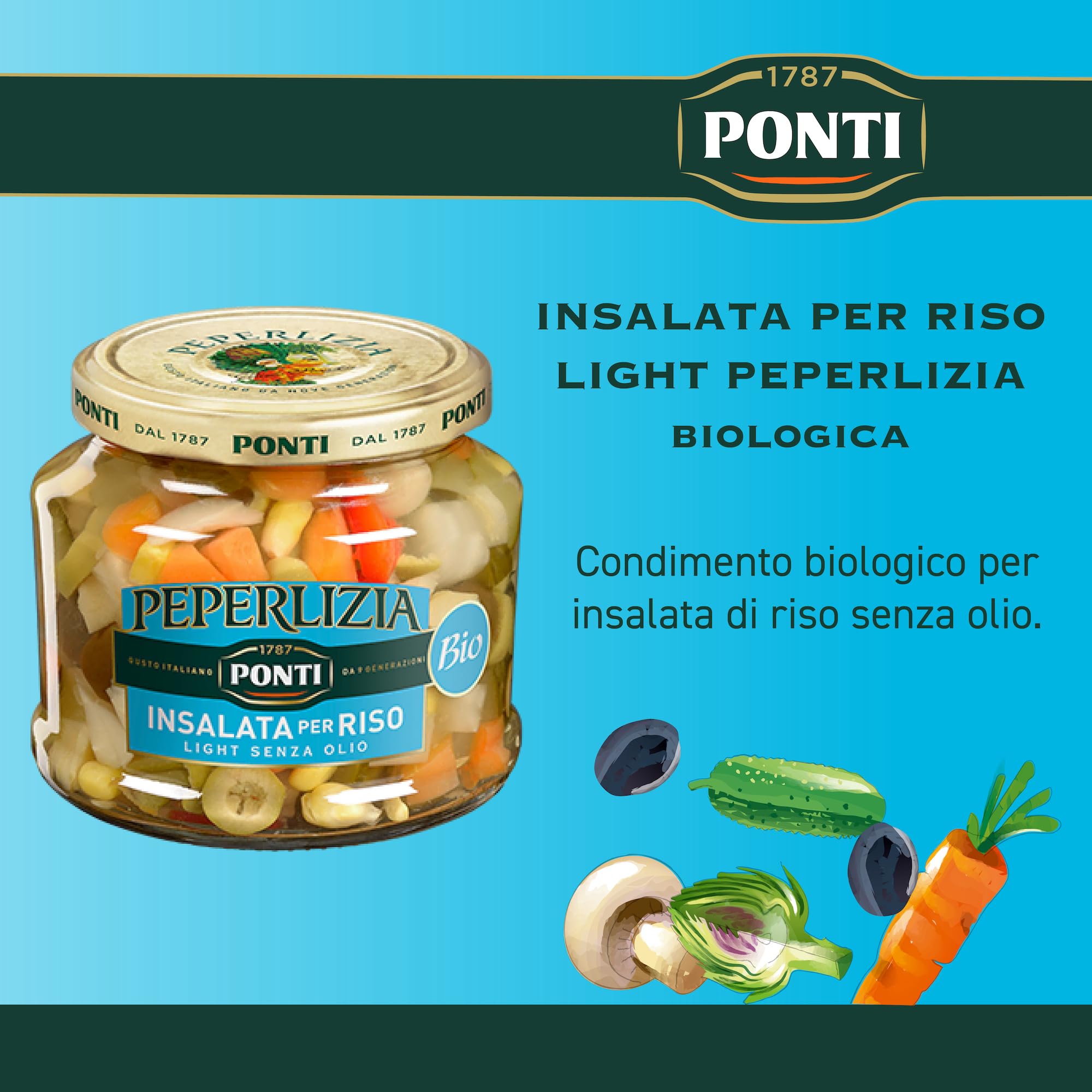 Ponti Insalata Per Riso Light Biologica Peperlizia, T12 - 12 Vasi