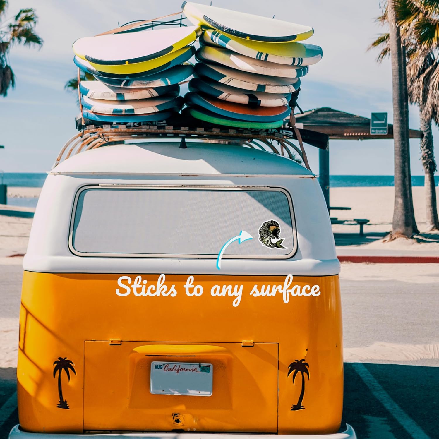 Mullet Bass Sticker (2 Pack), Strong Adhesive Waterproof Funny Fishing Stickers and Decals - No Fade, Used for Laptop, Mobile, Window, Bumper, RV, Water Bottle, Boat, Truck & Car - Image 5