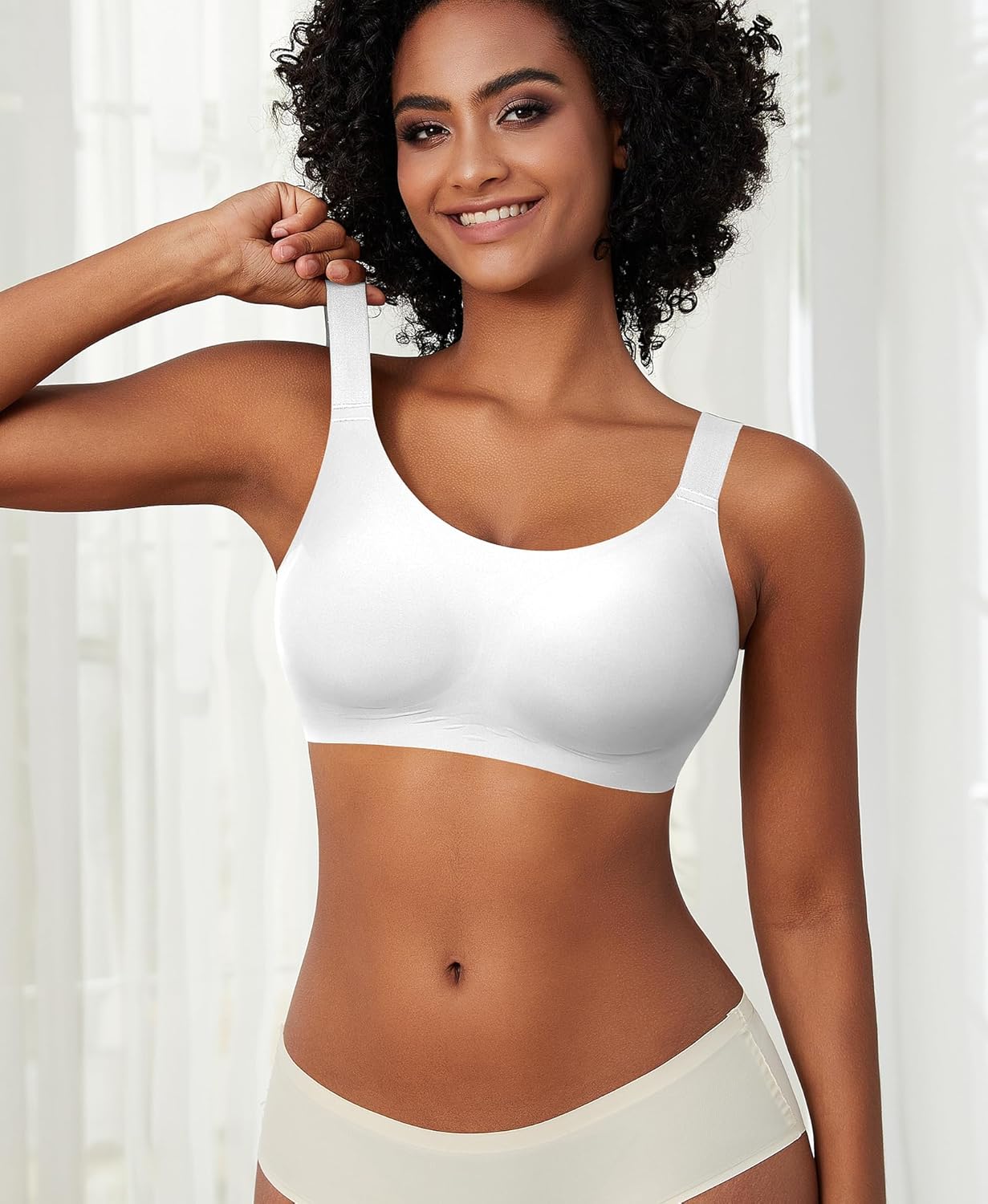 Bras for Women No Underwire Seamless Adjustable Full Coverage Smooth Bralette Wireless Comfort Everyday Bra - Image 3