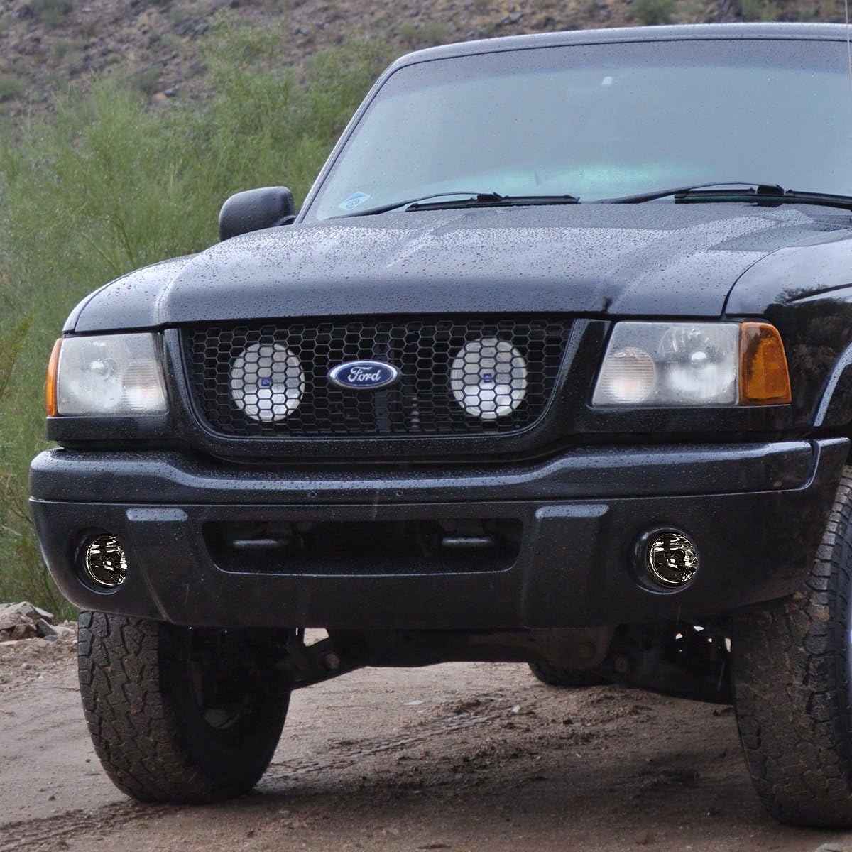 DNA MOTORING FL-T012-SM Front Bumper Fog Light Driver & Passenger Side Enhance visibility [Compatible with 01-03 Ford Ranger]