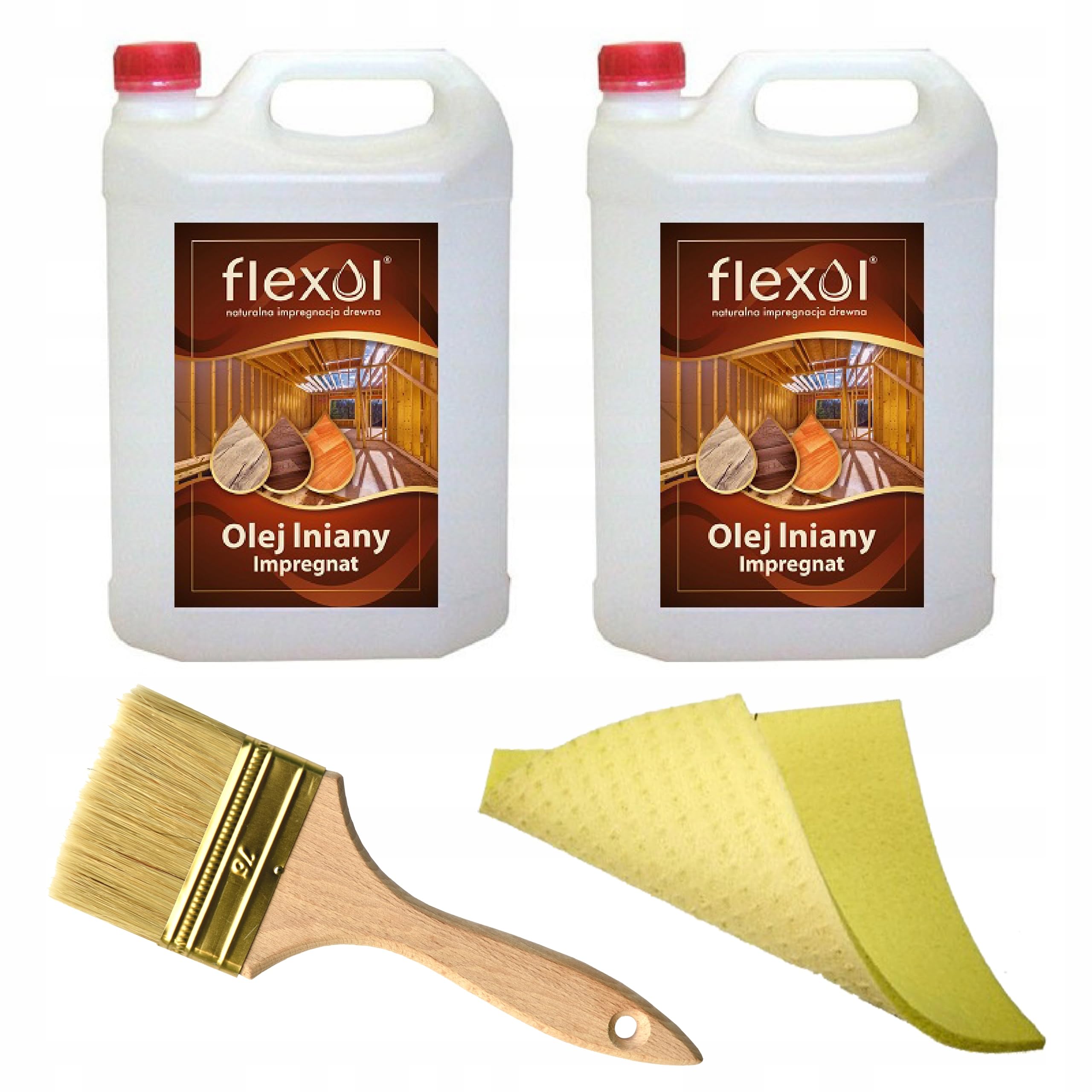Huile de lin, pour bois, imprégnation, 10L, 10m²/L, pour usage intérieur et extérieur, liquide