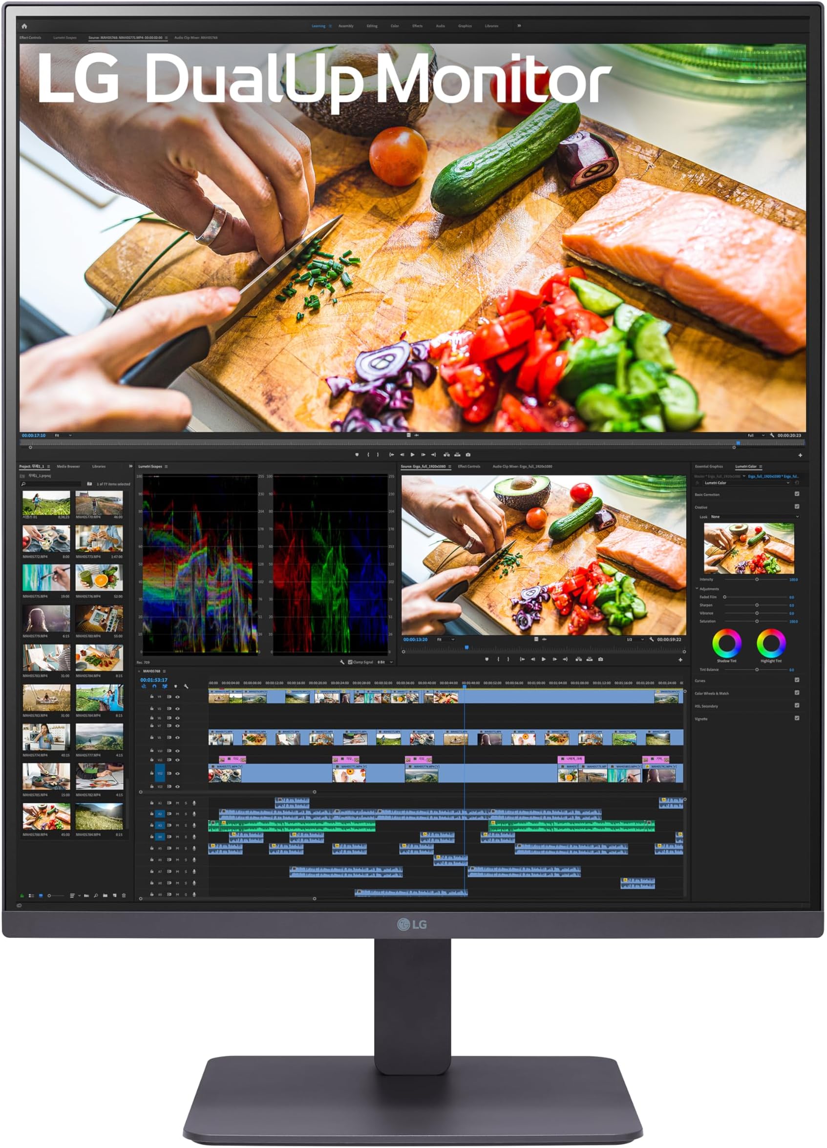 LG 28MQ780-B 28" SDQHD (2560 x 2880) Nano IPS Dual Up Monitor with Ergo Stand DCI-P3 98% (Standard) HDR10, USB Type-C (90W PD) - Black
