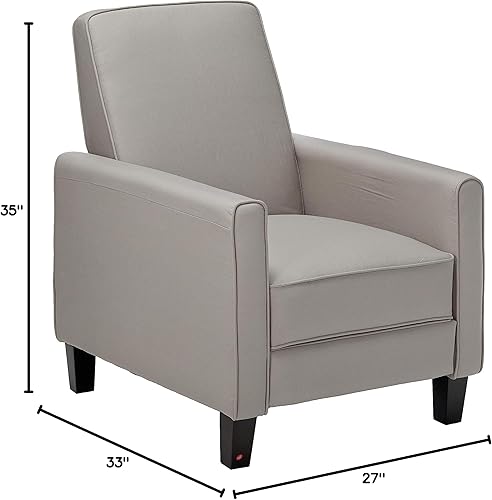 Miniatura 3 de Sillón de cuero reclinable Lucas, Tela, gris