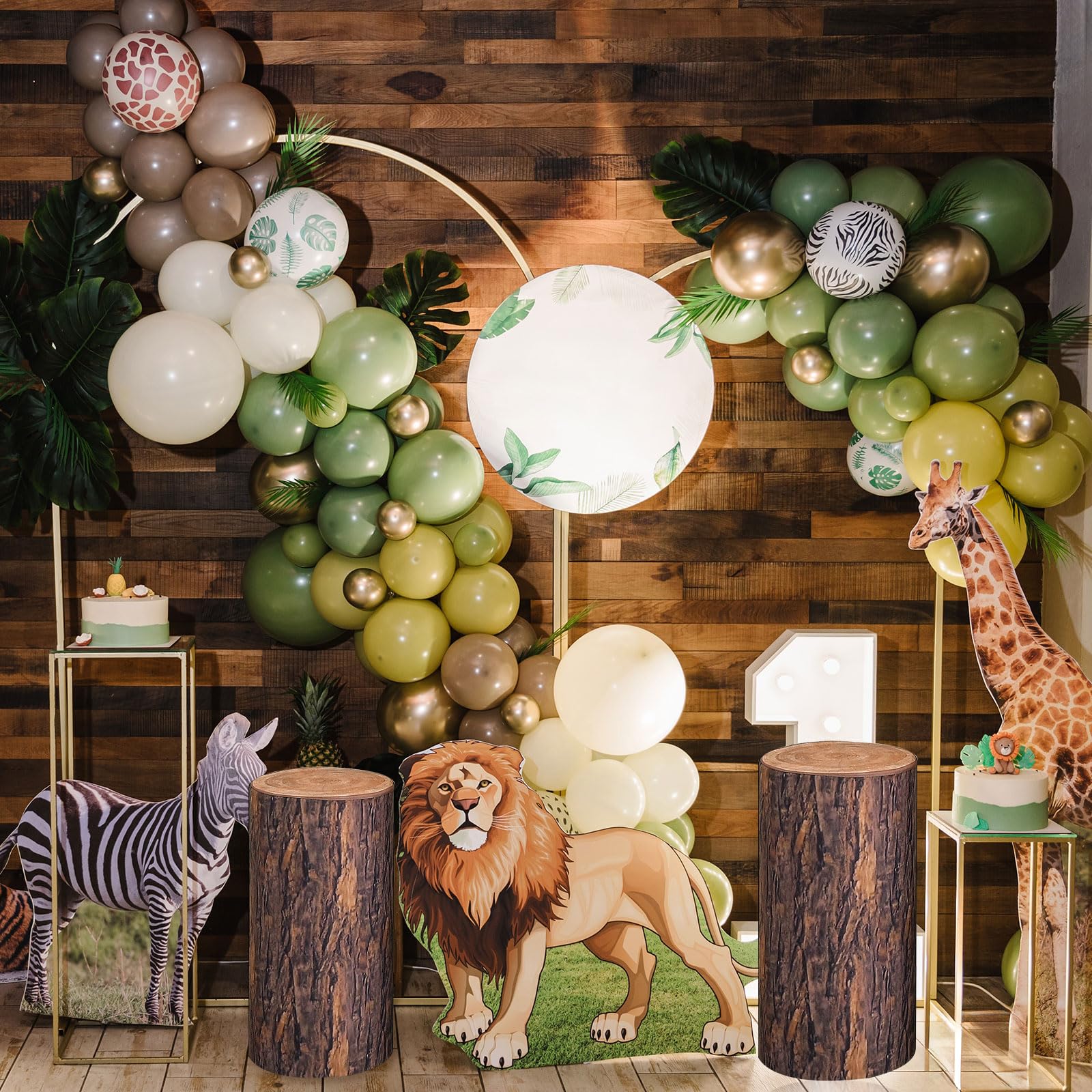 3-teilige Spandex Zylinder Abdeckungen Grau - Standabdeckungen Für Hochzeiten & Partys