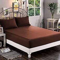 Elegant Comfort 1500 Premium Hotel Quality 1-Piece Fitted Sheet, Softest Quality Microfiber - Deep Pocket up to 16 inch, Wrinkle and Fade Resistant, Twin/Twin XL, Chocolate Brown