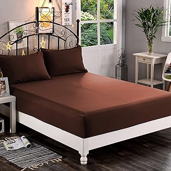 Elegant Comfort 1500 Premium Hotel Quality 1-Piece Fitted Sheet, Softest Quality Microfiber - Deep Pocket up to 16 inch, Wrinkle and Fade Resistant, Twin/Twin XL, Chocolate Brown