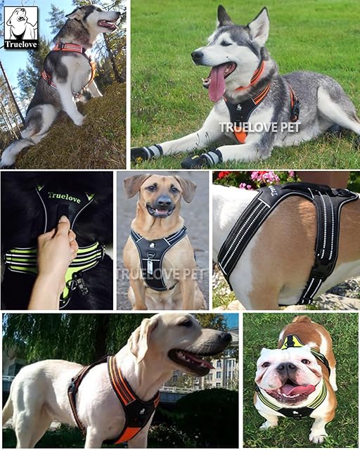 Foto 7 de 7 de Arnés para perros Truelove TLH5551 que evita tirones con apertura en cuello acolchado y suave